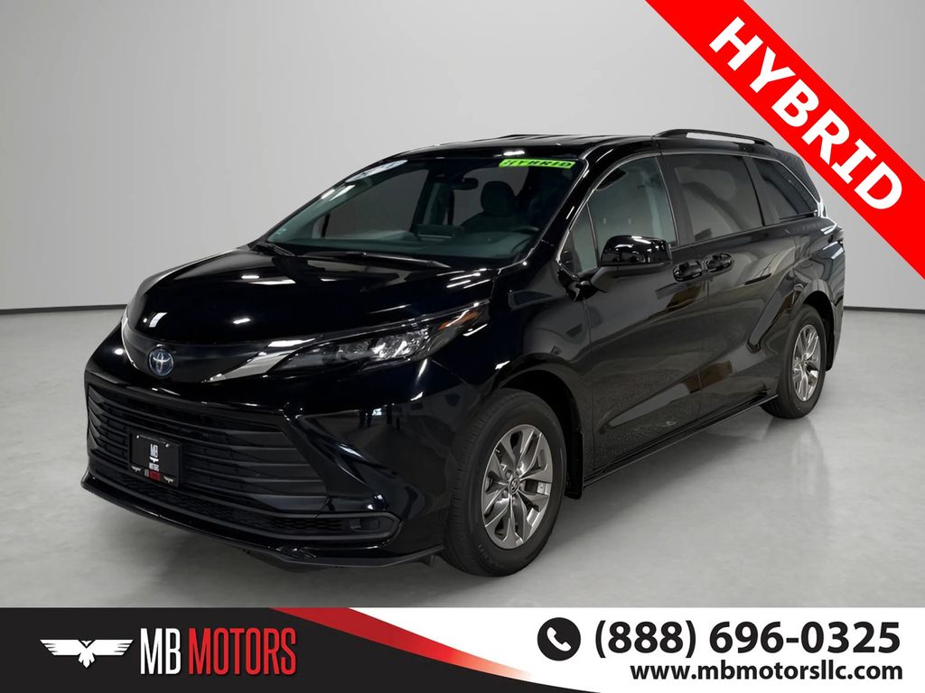 Black 2024 Toyota Sienna Minivan All-Wheel Drive Continuously Variable Transmission