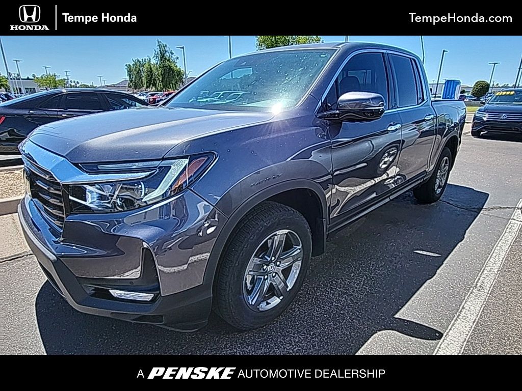 Silver 2023 Honda Ridgeline Pickup Truck All-Wheel Drive 9-Speed Automatic