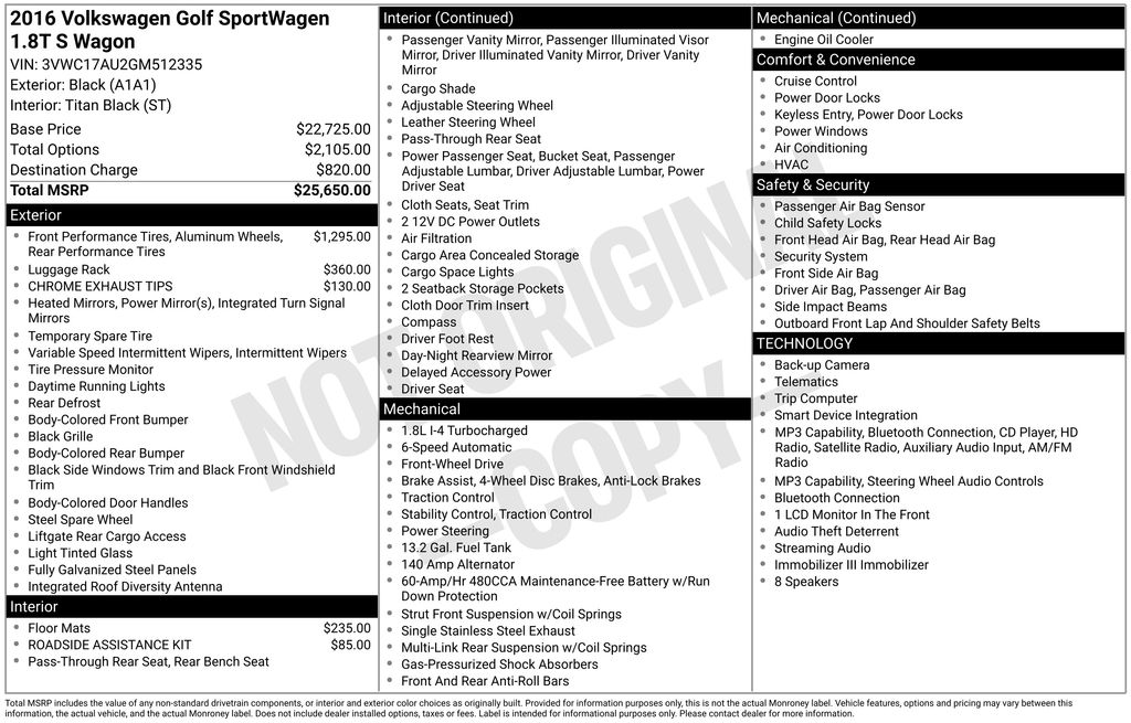 Used Car 2016 Volkswagen Golf Sportwagen  Tsi Limited Edition For Sale Under $20,000 In Austin, Texas