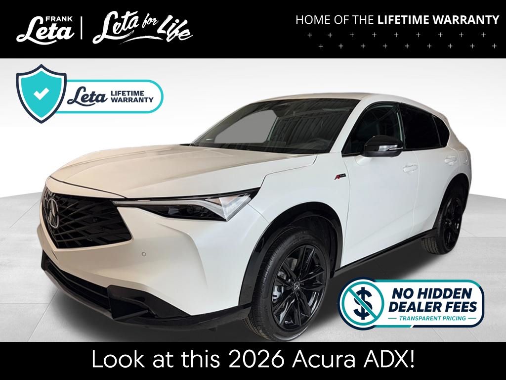 Platinum White Pearl 2026 Acura ADX SUV / Crossover All-Wheel Drive Continuously Variable Transmission