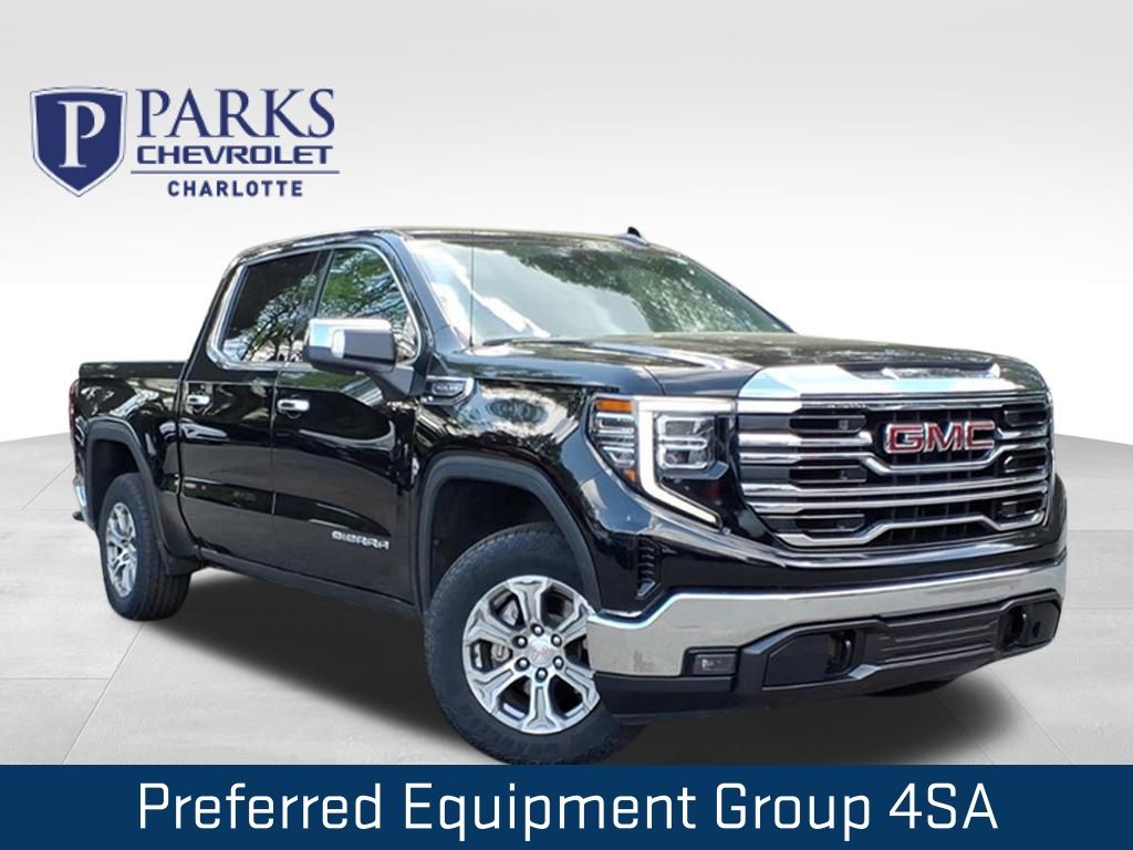 Onyx Black 2025 GMC Sierra 1500 SLT Crew Cab RWD Pickup Truck 4X2 Automatic