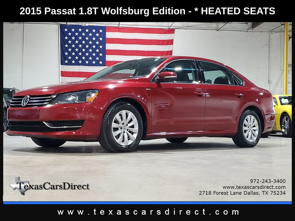 Fortana Red 2015 Volkswagen Passat 1.8T S FWD Sedan Front-Wheel Drive 6-Speed Automatic