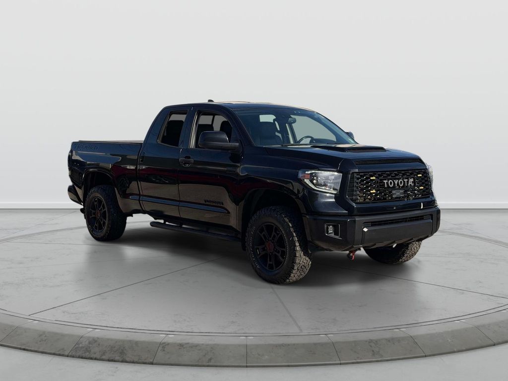 Midnight Black Metallic 2021 Toyota Tundra TRD Pro Double Cab 4WD Pickup Truck Four-Wheel Drive 6-Speed Automatic