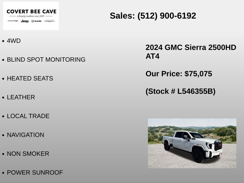Used Car 2024 Gmc Sierra 2500hd  At4 For Sale Under $80,000 In Austin, Texas