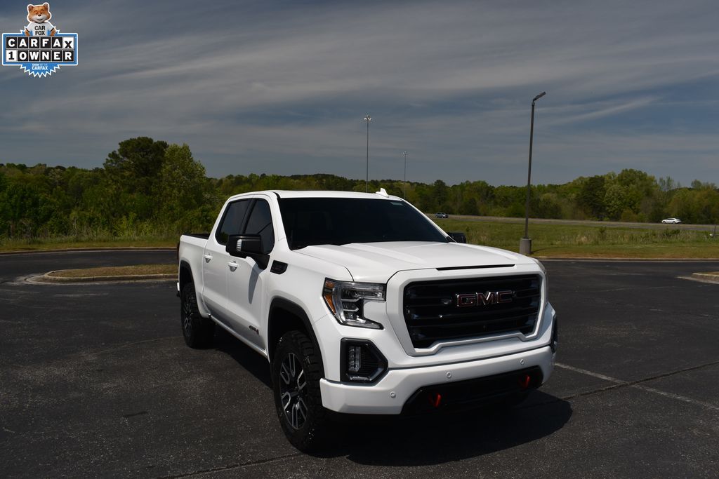 Summit White 2021 GMC Sierra 1500 AT4 Crew Cab 4WD Pickup Truck Four-Wheel Drive Automatic