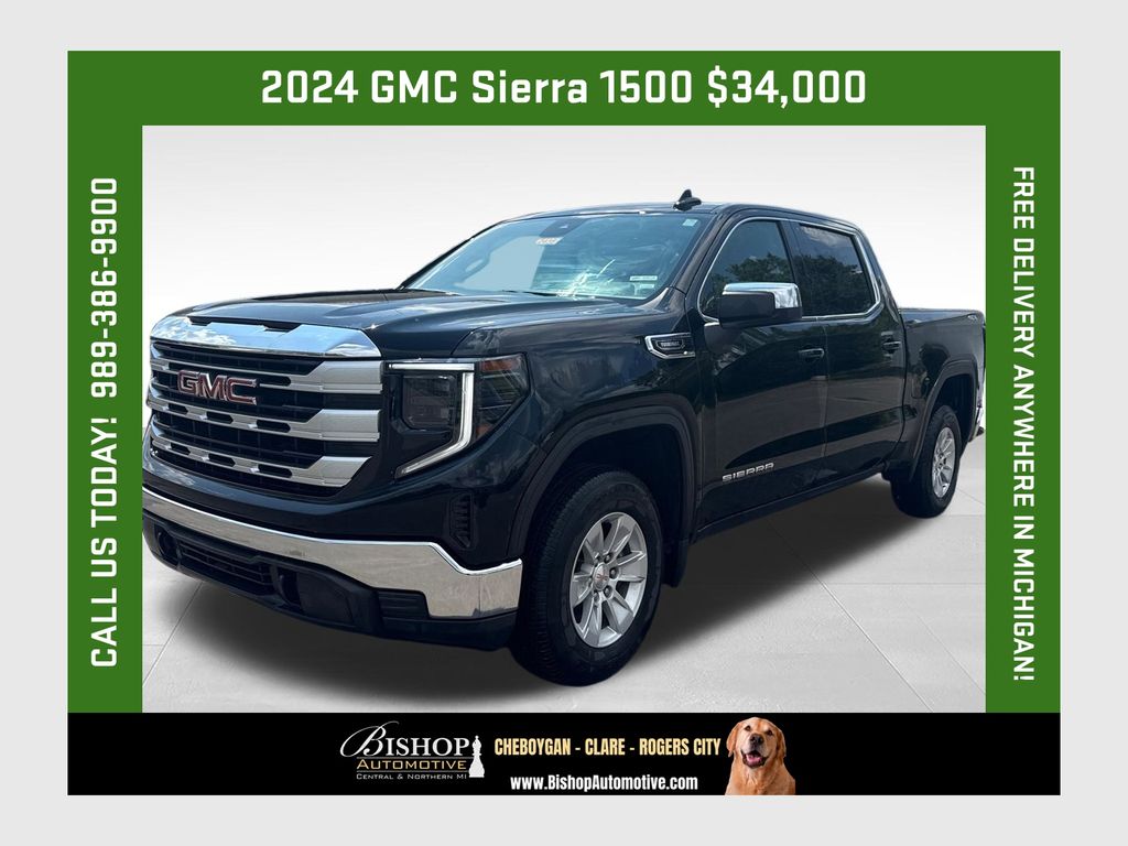 Onyx Black 2024 GMC Sierra 1500 Pickup Truck Four-Wheel Drive 8-Speed Automatic
