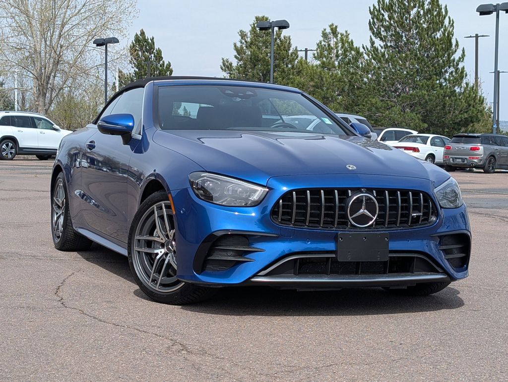 Starling Blue Metallic 2023 Mercedes-Benz E-Class AMG E 53 4MATIC Convertible All-Wheel Drive 9-Speed Automatic