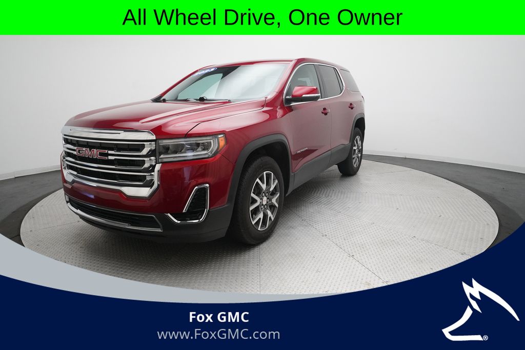 Volcanic Red Tintcoat 2023 GMC Acadia SUV / Crossover Four-Wheel Drive 9-Speed Automatic
