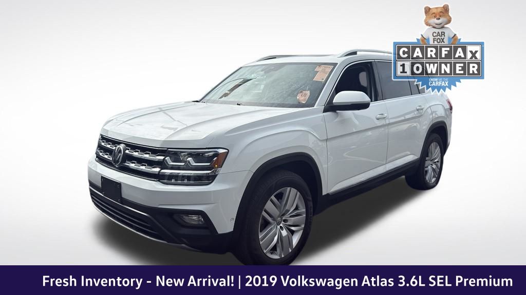 Pure White 2019 Volkswagen Atlas SEL Premium 4Motion SUV / Crossover All-Wheel Drive 8-Speed Automatic