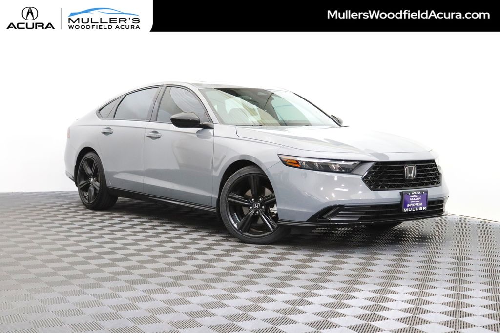 Urban Gray Pearl 2025 Honda Accord Hybrid Sedan Front-Wheel Drive Continuously Variable Transmission
