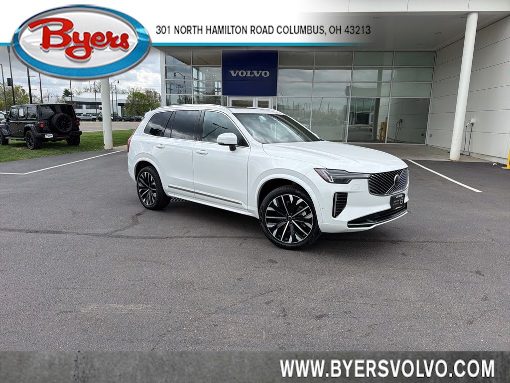 Crystal White Metallic 2025 Volvo XC90 B5 Plus Bright Theme 7-Passenger AWD SUV / Crossover All-Wheel Drive Automatic