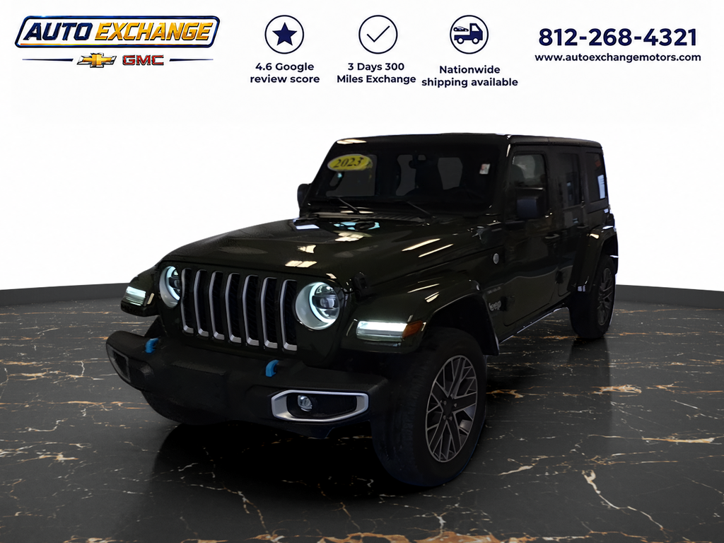 Sarge Green Clearcoat 2023 Jeep Wrangler 4xe SUV / Crossover Four-Wheel Drive 8-Speed Automatic