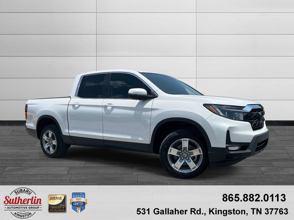 White 2025 Honda Ridgeline Pickup Truck All-Wheel Drive 9-Speed Automatic