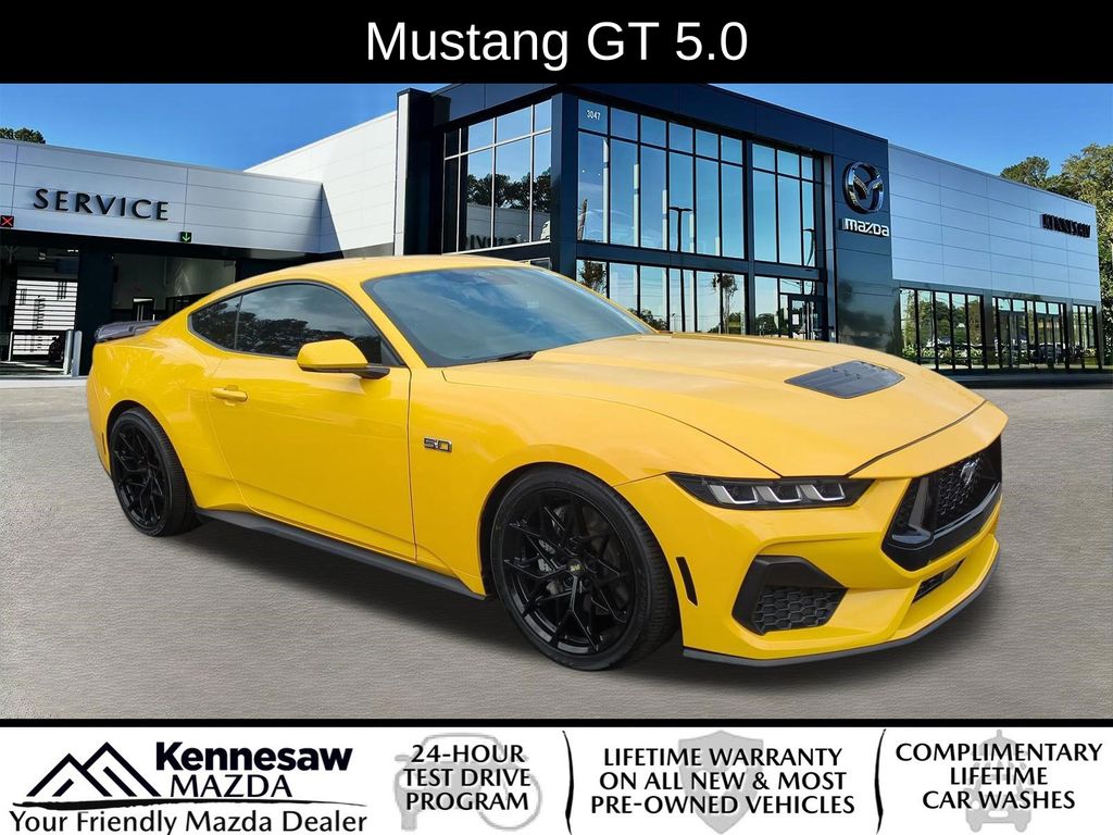 Yellow 2024 Ford Mustang GT Fastback RWD Coupe Rear-Wheel Drive Automatic