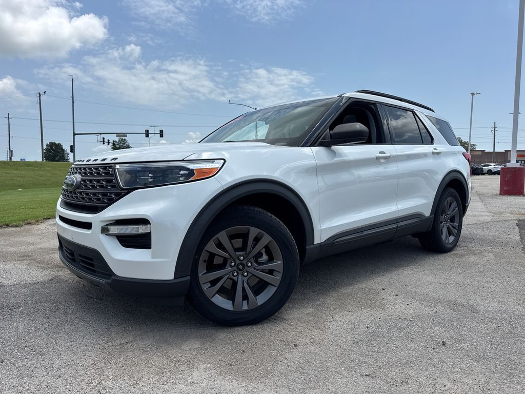 White Metallic 2021 Ford Explorer SUV / Crossover All-Wheel Drive Automatic