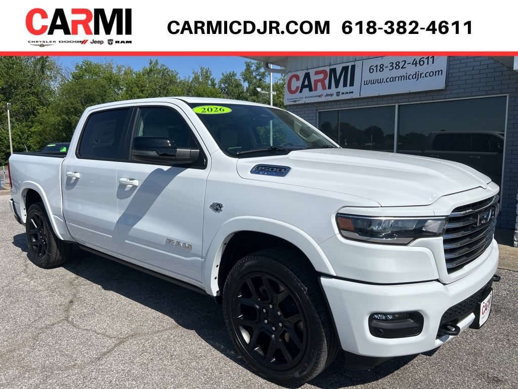 Bright White Clearcoat 2026 RAM 1500 Pickup Truck Four-Wheel Drive 8-Speed Automatic