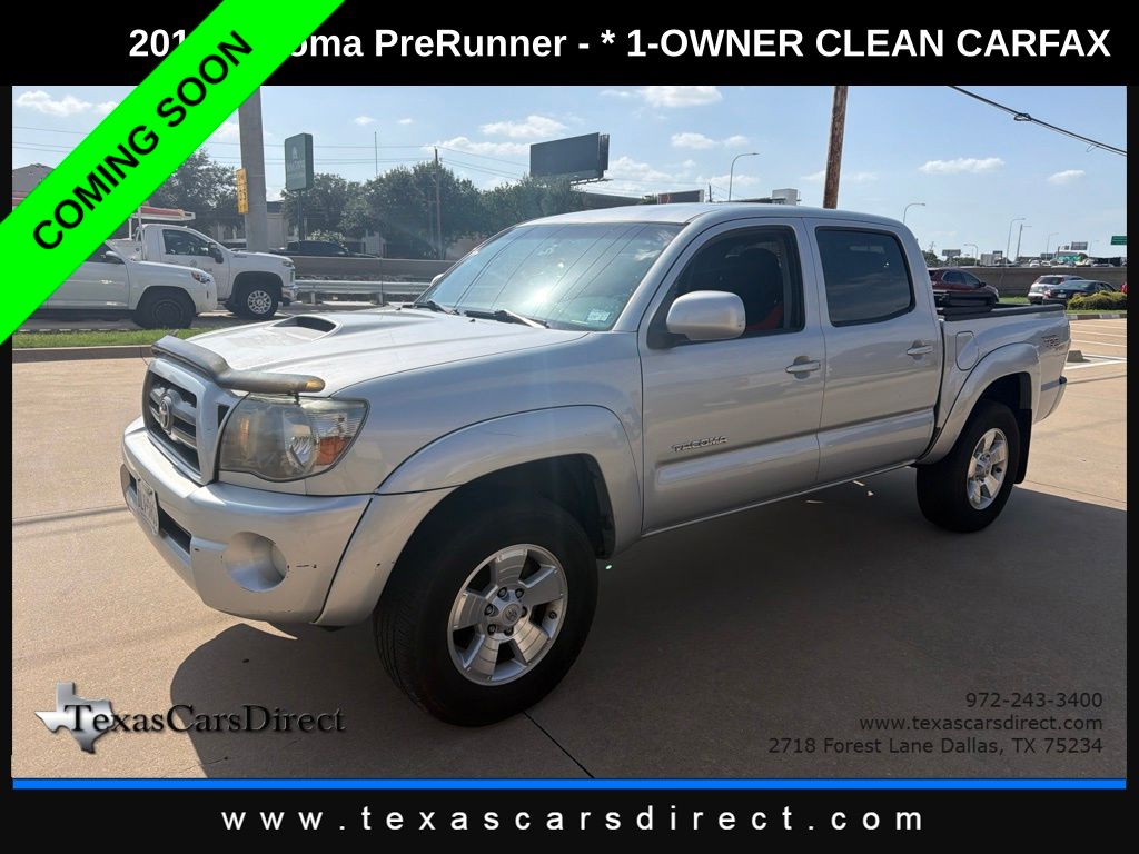 Silver 2010 Toyota Tacoma Pickup Truck 4X2 5-Speed Automatic Overdrive