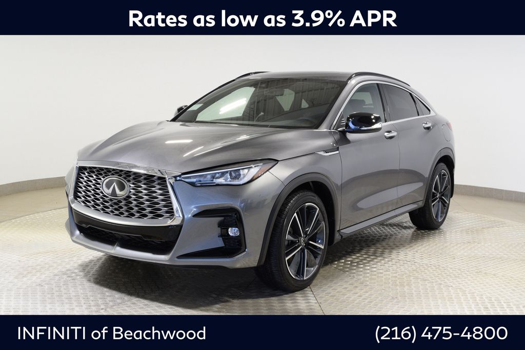 Gray (Graphite Shadow) 2025 INFINITI QX55 Luxe AWD SUV / Crossover All-Wheel Drive Continuously Variable Transmission