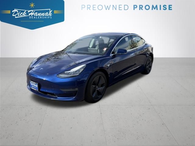 Blue 2018 Tesla Model 3 Long Range AWD Sedan All-Wheel Drive 1-Speed Automatic