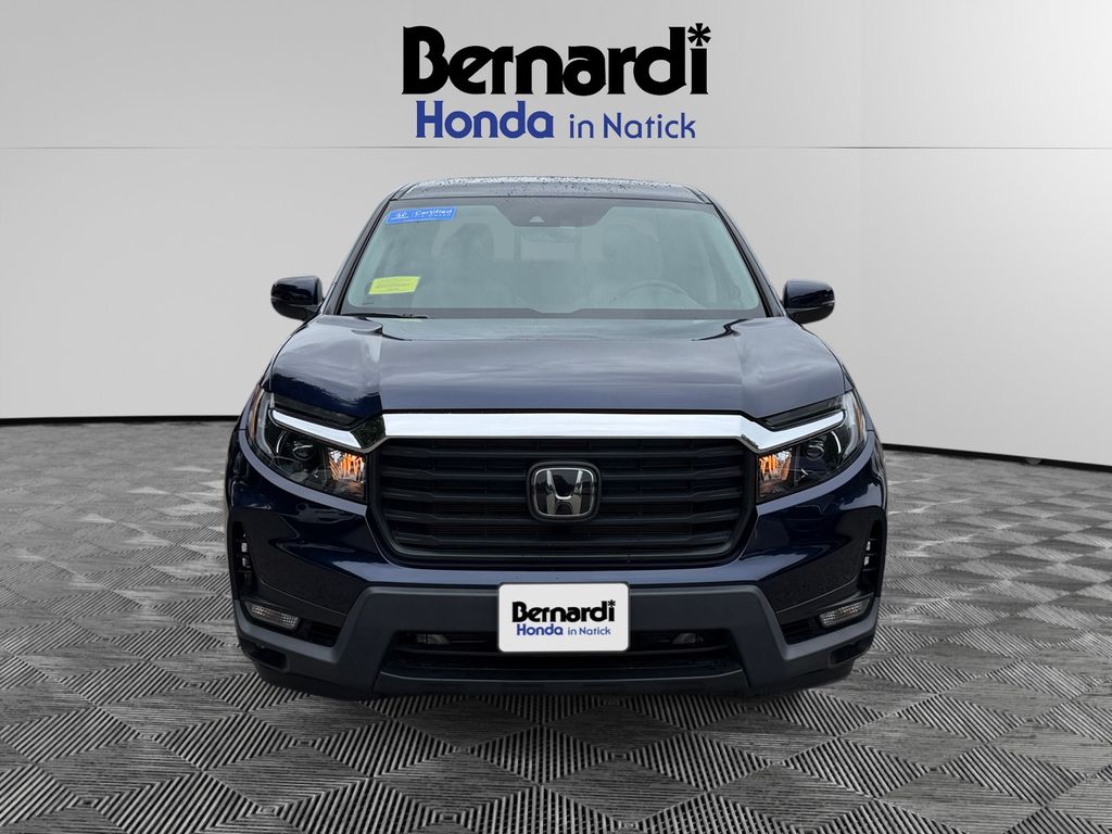 Black (Obsidian Blue Pearl) 2023 Honda Ridgeline Pickup Truck All-Wheel Drive 9-Speed Automatic