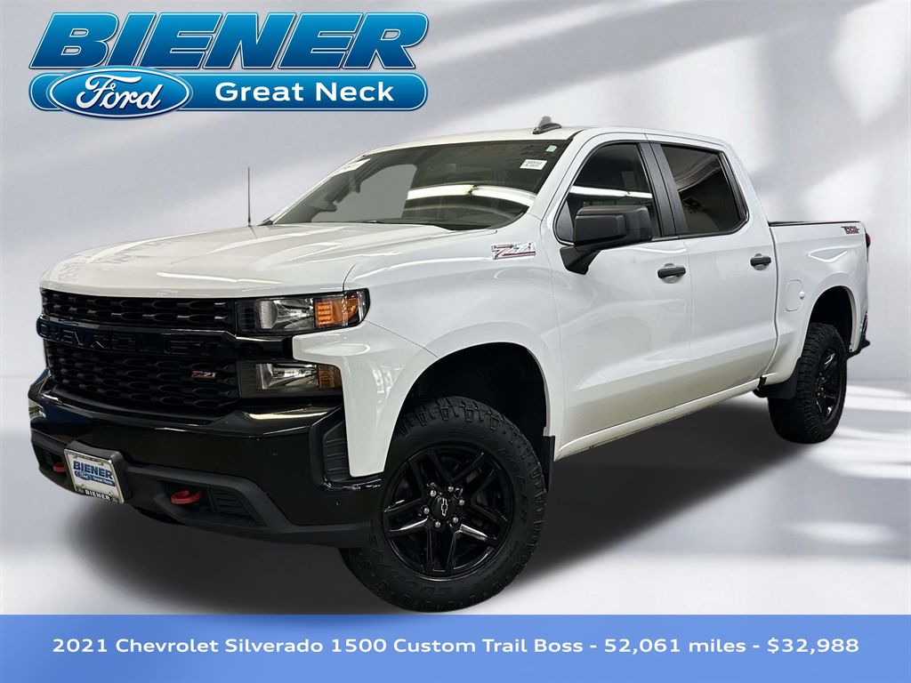 Summit White 2021 Chevrolet Silverado 1500 Pickup Truck Four-Wheel Drive 6-Speed Automatic Overdrive