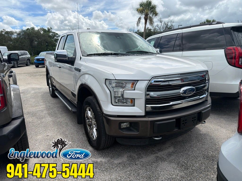 White Platinum Metallic Tri-Coat 2015 Ford F-150 Pickup Truck Four-Wheel Drive 6-Speed Automatic