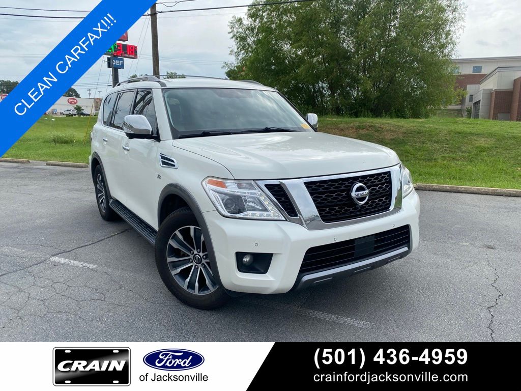 Pearl White Tricoat 2020 Nissan Armada SUV / Crossover Four-Wheel Drive 7-Speed Automatic