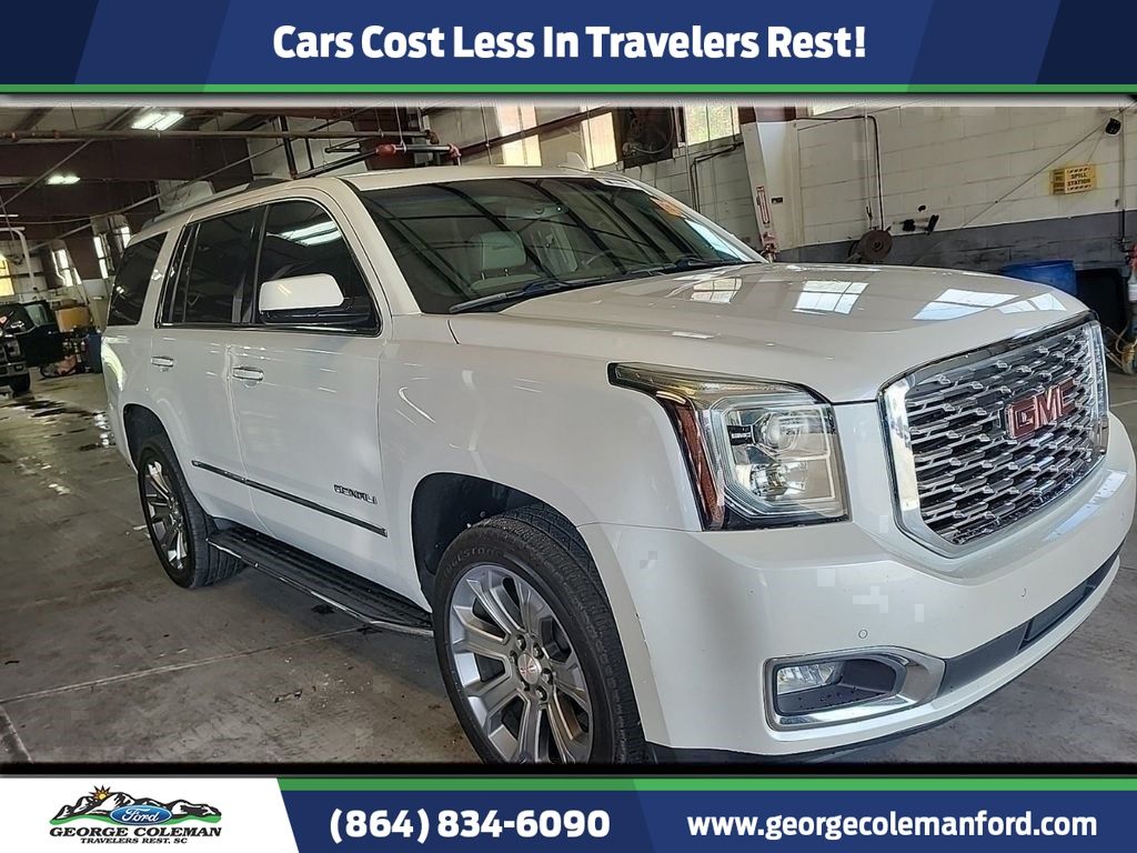 White Frost Tricoat 2019 GMC Yukon Denali RWD SUV / Crossover 4X2