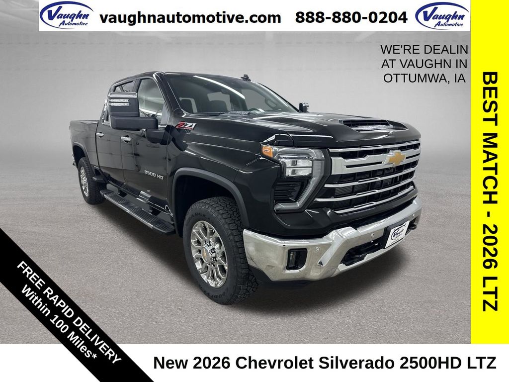 Black 2026 Chevrolet Silverado 2500HD Pickup Truck Four-Wheel Drive Automatic