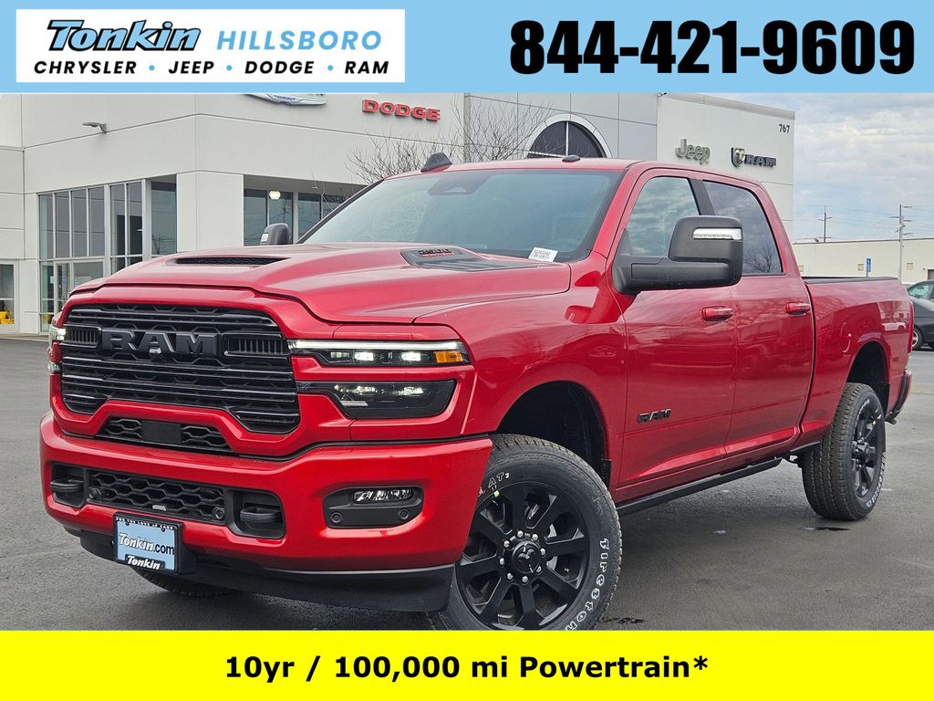 Molten Red Pearlcoat 2026 RAM 2500 Laramie Crew Cab 4WD Pickup Truck Four-Wheel Drive 8-Speed Automatic