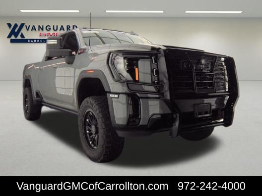 Thunderstorm Gray 2025 GMC Sierra 2500HD AT4 Crew Cab 4WD Pickup Truck Four-Wheel Drive Automatic