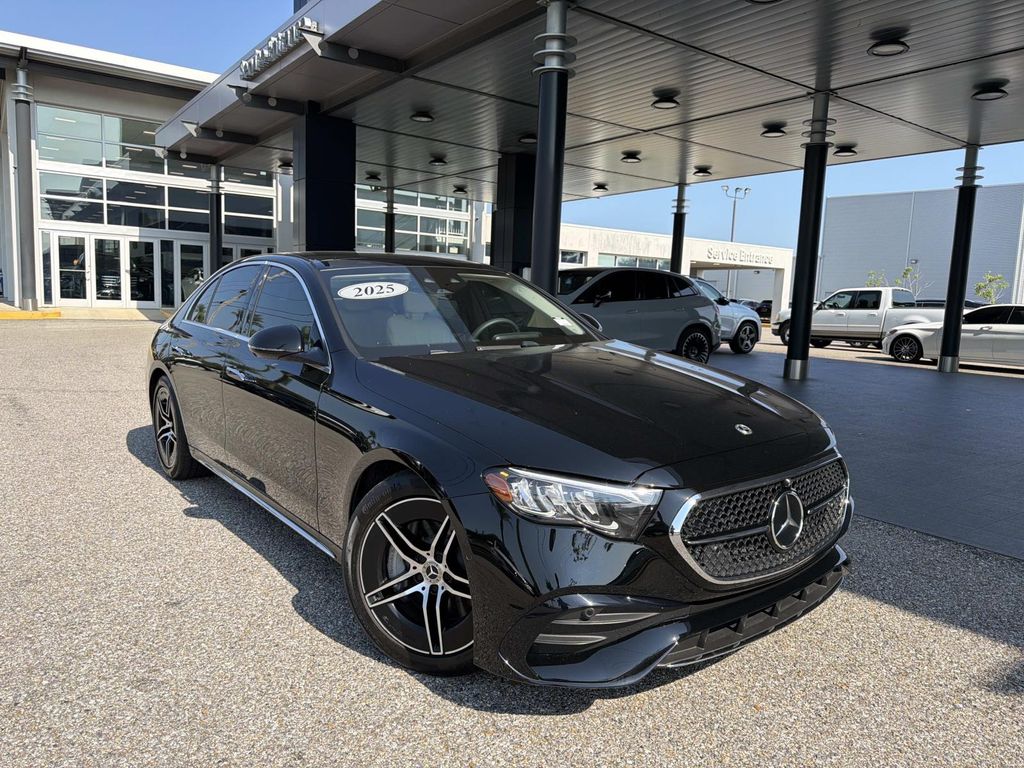 Black 2025 Mercedes-Benz E-Class Sedan All-Wheel Drive 9-Speed Automatic