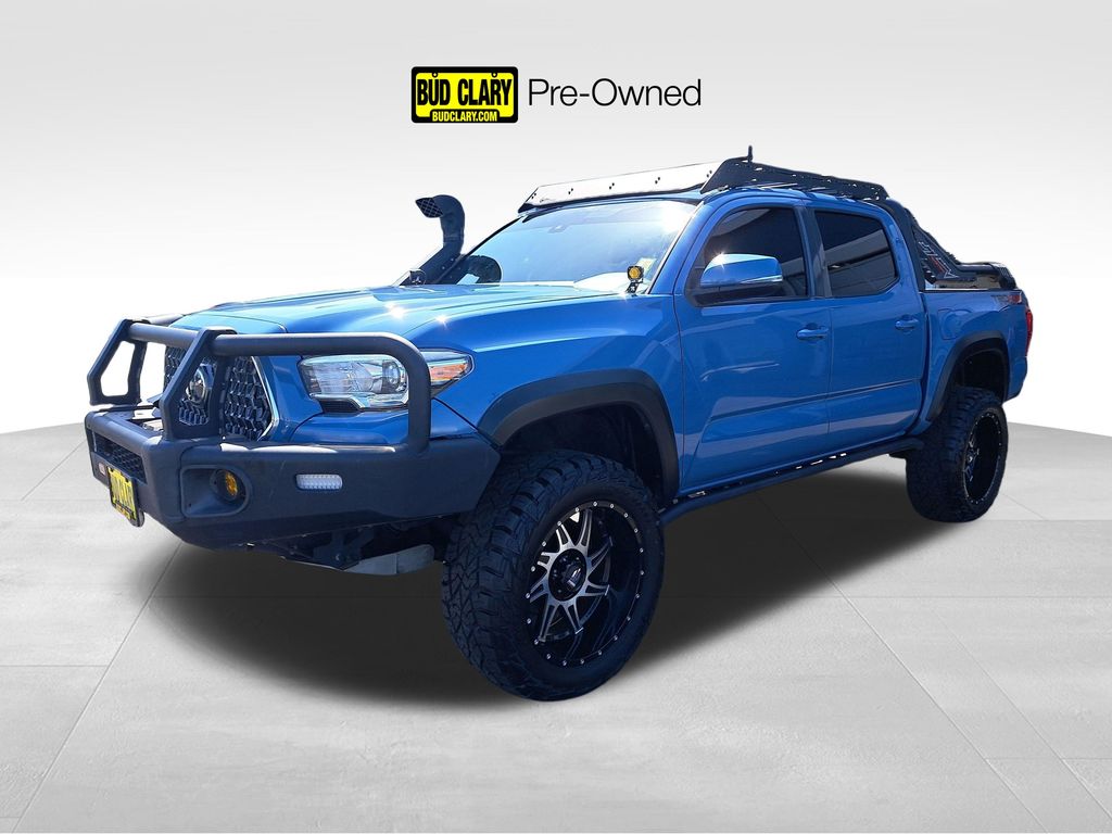 Blue 2019 Toyota Tacoma TRD Off Road Double Cab 4WD Pickup Truck Four-Wheel Drive 6-Speed Automatic