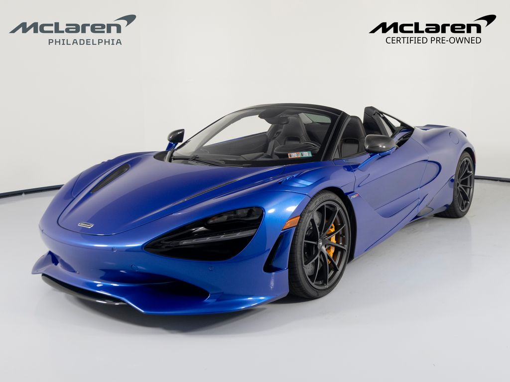 Volcano Blue 2024 McLaren 750S Spider RWD Convertible Rear-Wheel Drive 7-Speed Automatic