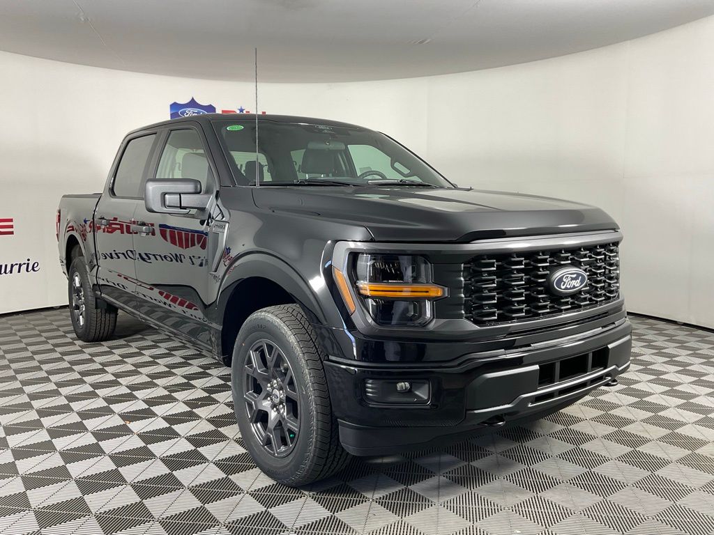Black 2026 Ford F-150 STX 4dr SuperCrew 4WD Pickup Truck Four-Wheel Drive Automatic