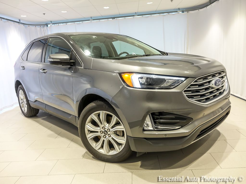 Gray Metallic 2023 Ford Edge Titanium AWD SUV / Crossover All-Wheel Drive 8-Speed Automatic
