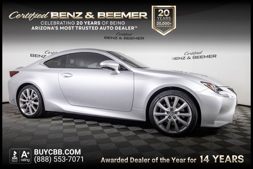 Silver 2015 Lexus RC Coupe Rear-Wheel Drive 8-Speed Automatic