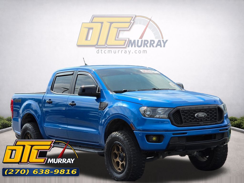 Blue Metallic 2021 Ford Ranger XLT SuperCrew 4WD Pickup Truck Four-Wheel Drive Automatic