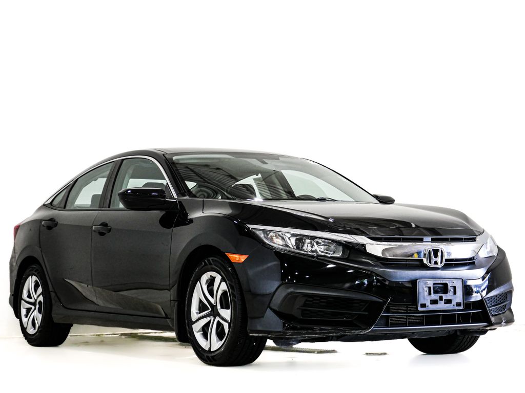 Black 2017 Honda Civic Sedan Front-Wheel Drive Continuously Variable Transmission