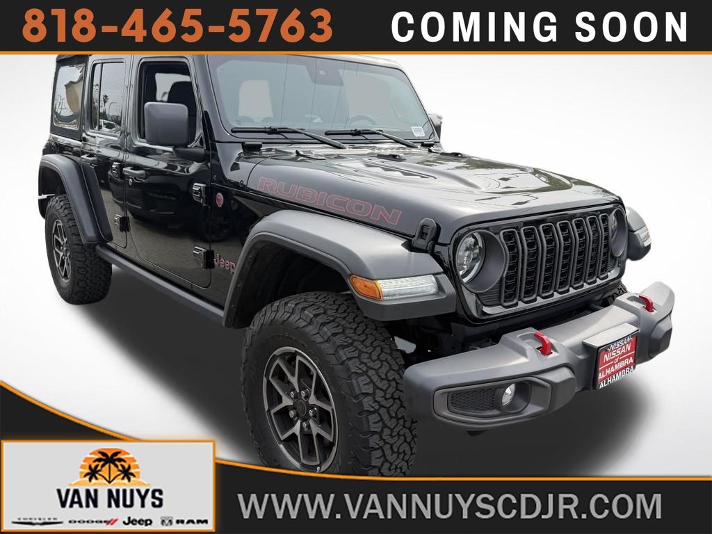 Black Clearcoat 2024 Jeep Wrangler Rubicon 4-Door 4WD SUV / Crossover Four-Wheel Drive 8-Speed Automatic