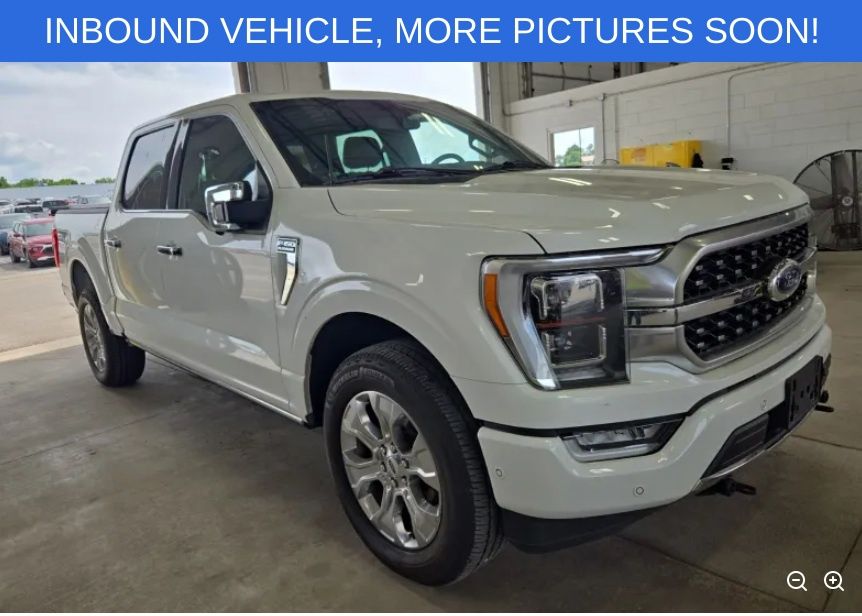 White Metallic 2021 Ford F-150 Platinum SuperCrew 4WD Pickup Truck Four-Wheel Drive Automatic