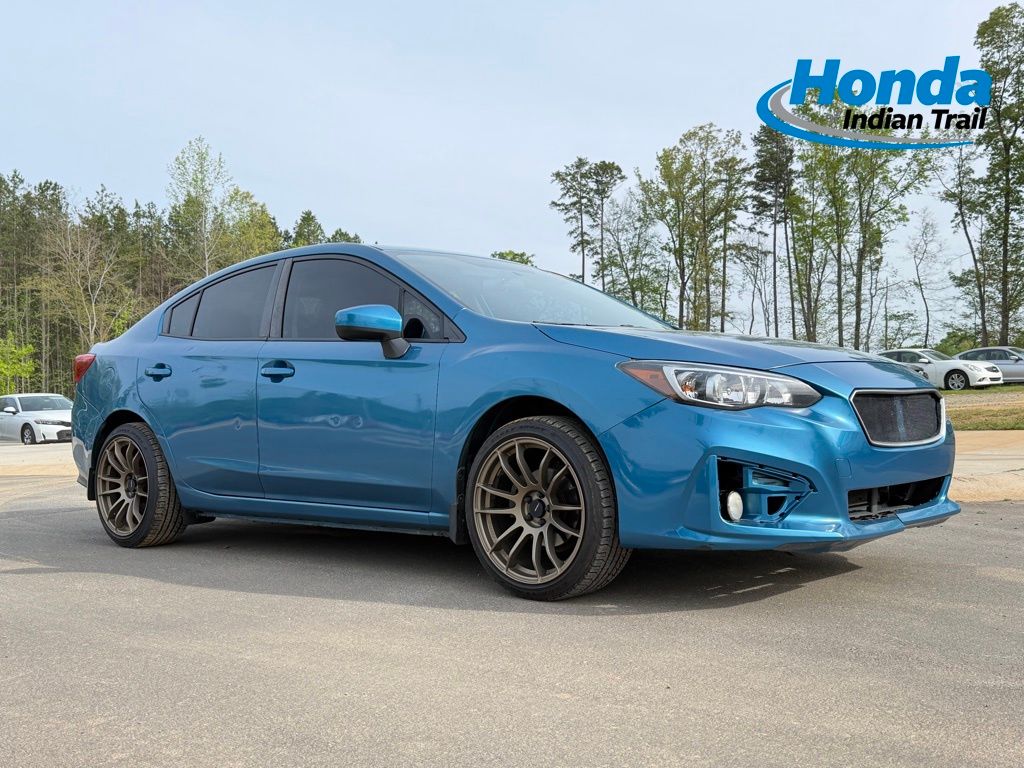 Island Blue Pearl 2017 Subaru Impreza 2.0i Premium Sedan All-Wheel Drive Continuously Variable Transmission