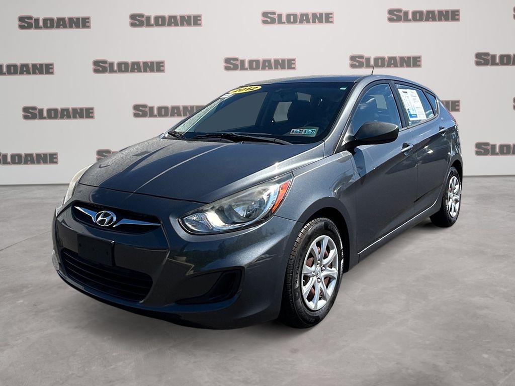 Gray 2012 Hyundai Accent Hatchback Front-Wheel Drive 6-Speed Automatic Overdrive