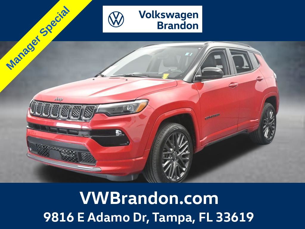 Redline Pearlcoat 2023 Jeep Compass SUV / Crossover Four-Wheel Drive 8-Speed Automatic
