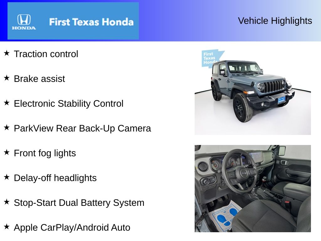 Used Car 2025 Jeep Wrangler  Sport For Sale Under $30,000 In Austin, Texas