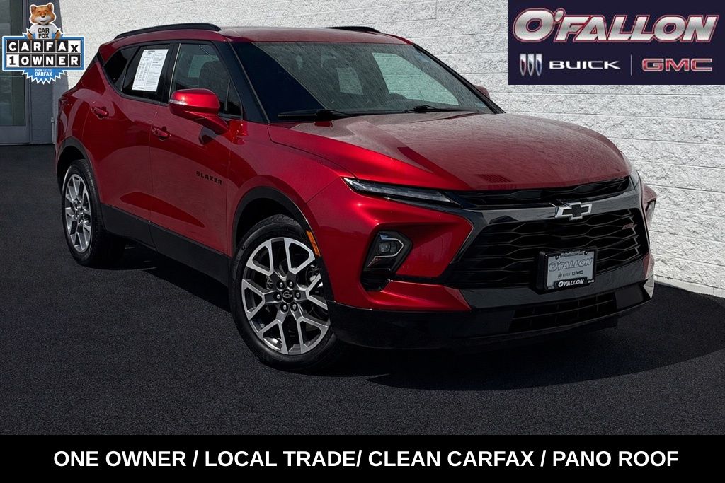 Radiant Red 2023 Chevrolet Blazer RS FWD SUV / Crossover Front-Wheel Drive 9-Speed Automatic Overdrive