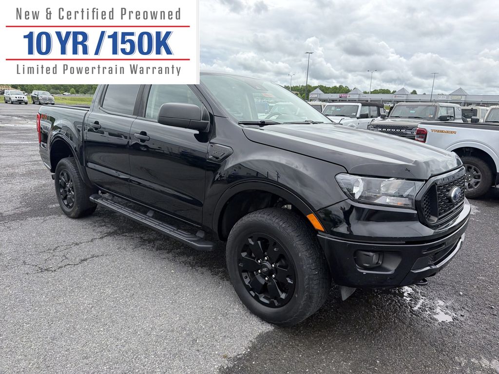 Shadow Black 2019 Ford Ranger XLT SuperCrew 4WD Pickup Truck Four-Wheel Drive Automatic