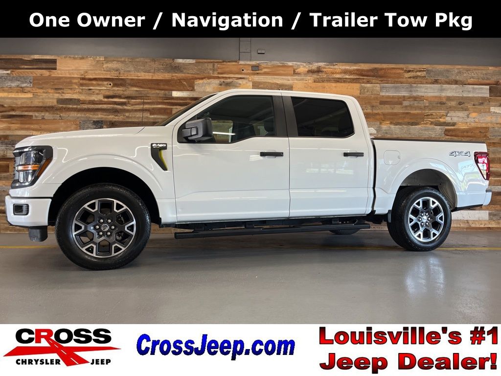 Oxford White 2024 Ford F-150 STX SuperCrew 4WD Pickup Truck Four-Wheel Drive Automatic