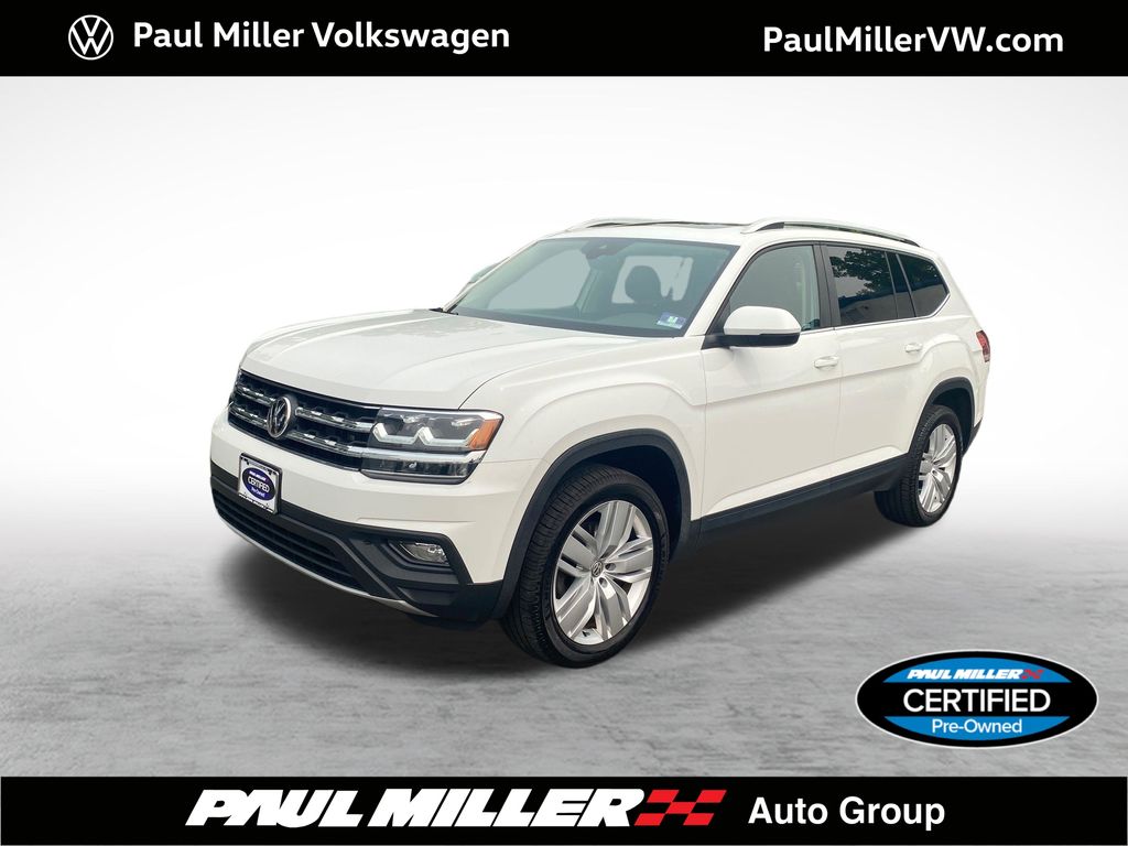 Pure White 2019 Volkswagen Atlas SUV / Crossover All-Wheel Drive 8-Speed Automatic