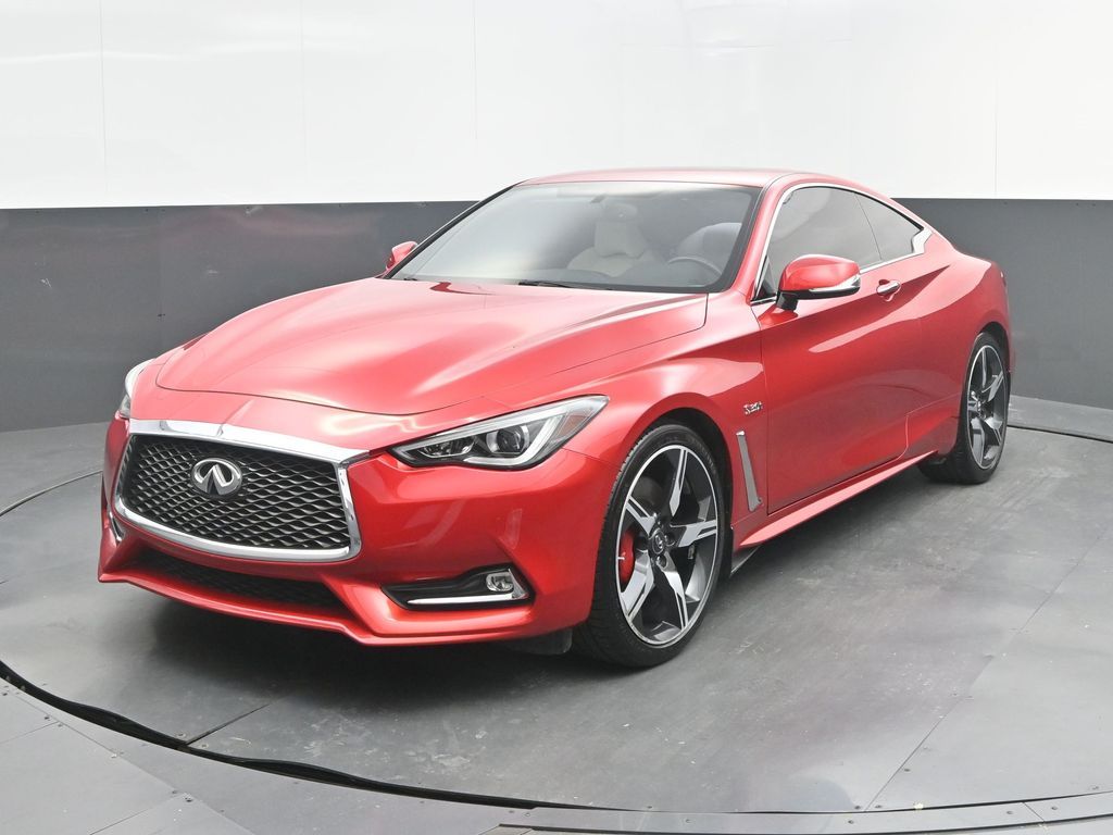 Dynamic Sunstone Red 2018 INFINITI Q60 Coupe All-Wheel Drive 7-Speed Automatic